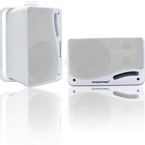 Unbranded Other - NIB Waterproof Outdoor Passive Speakers | Wired 3.5" Pair | White